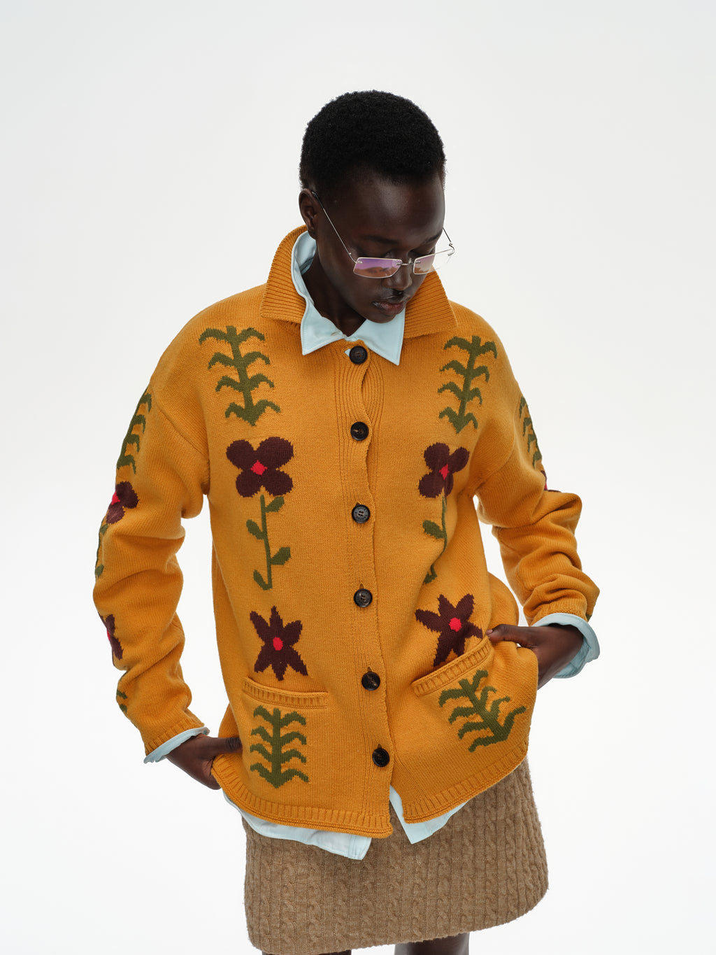 Marguerite Lapel Knit Cardigan