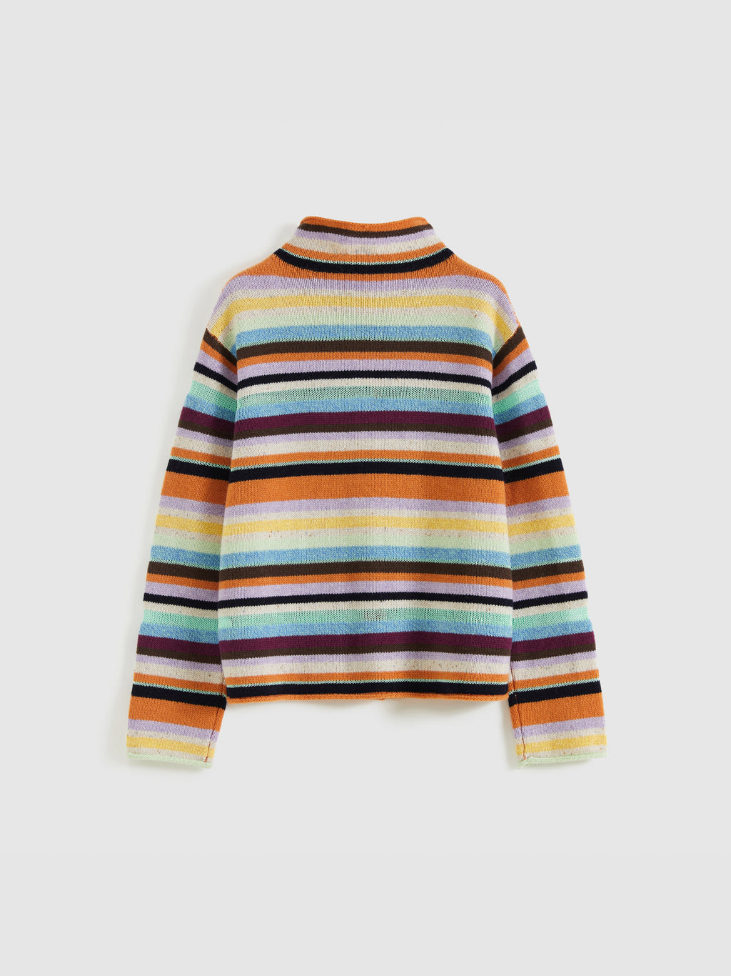 Colorful Striped Multi-Button Cardigan