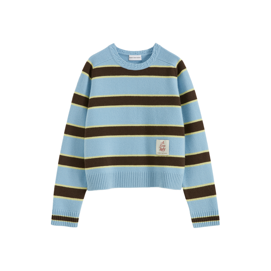 Saddle Shoulder Stripe Sweater