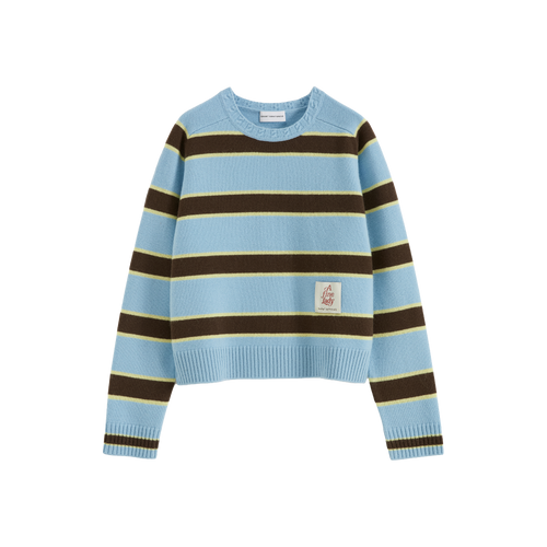 Saddle Shoulder Stripe Sweater