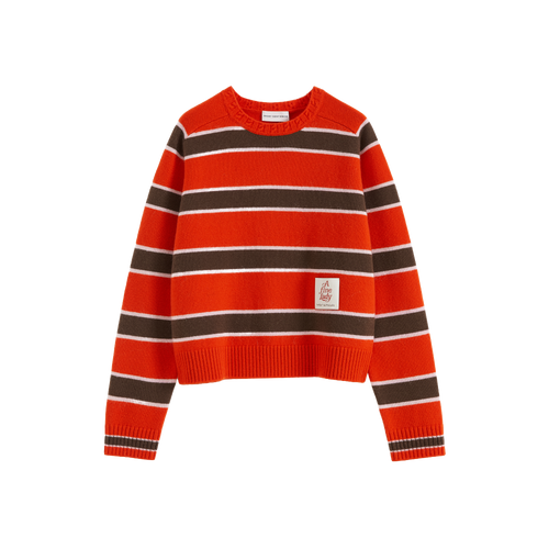 Saddle Shoulder Stripe Sweater