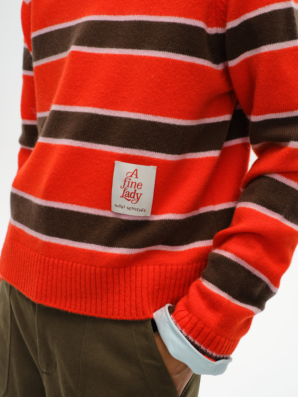 Saddle Shoulder Stripe Sweater