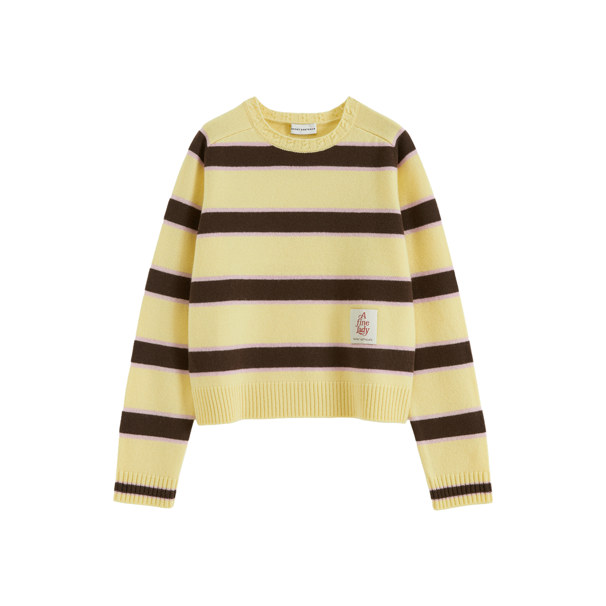 Saddle Shoulder Stripe Sweater