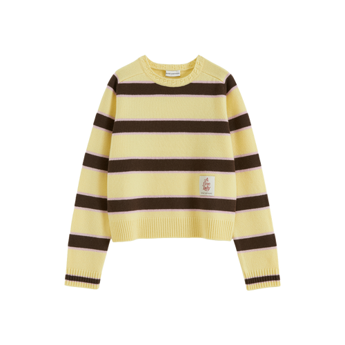 Saddle Shoulder Stripe Sweater
