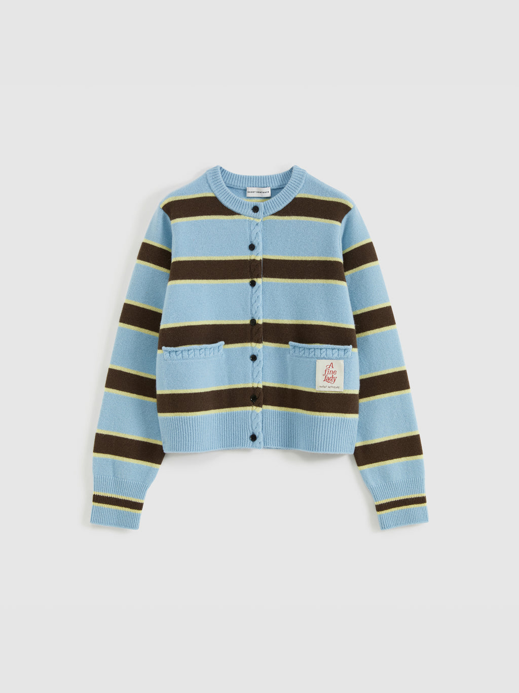 Striped Long Ribbed Cuff Cardigan