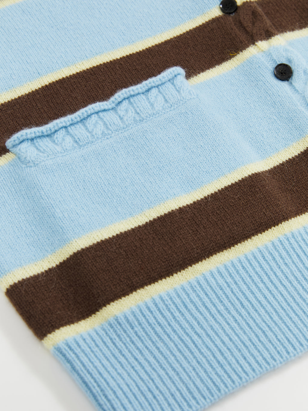 Striped Long Ribbed Cuff Cardigan