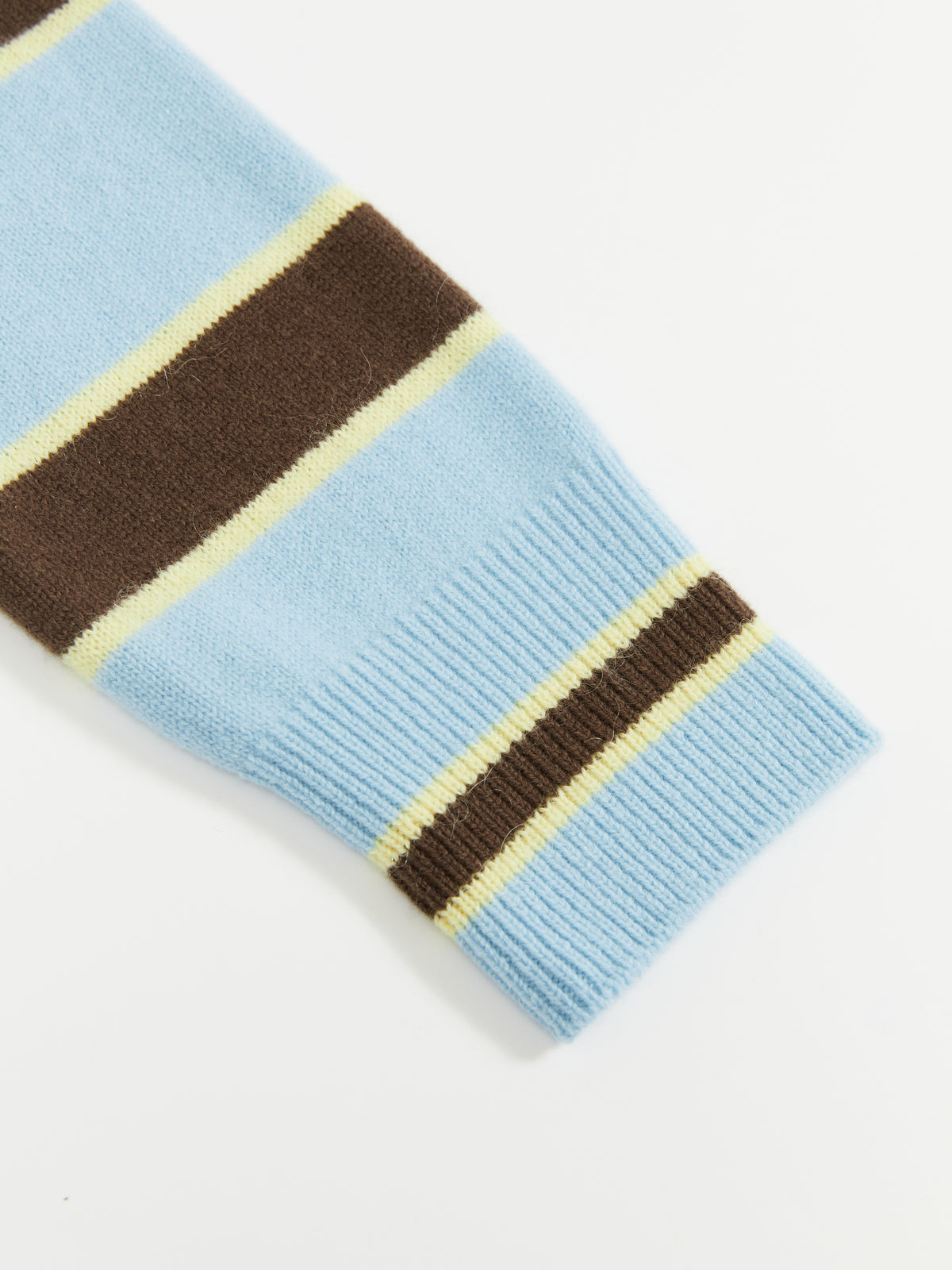 Striped Long Ribbed Cuff Cardigan