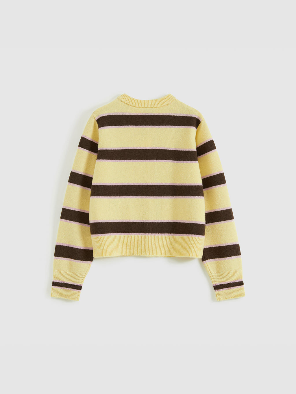 Striped Long Ribbed Cuff Cardigan