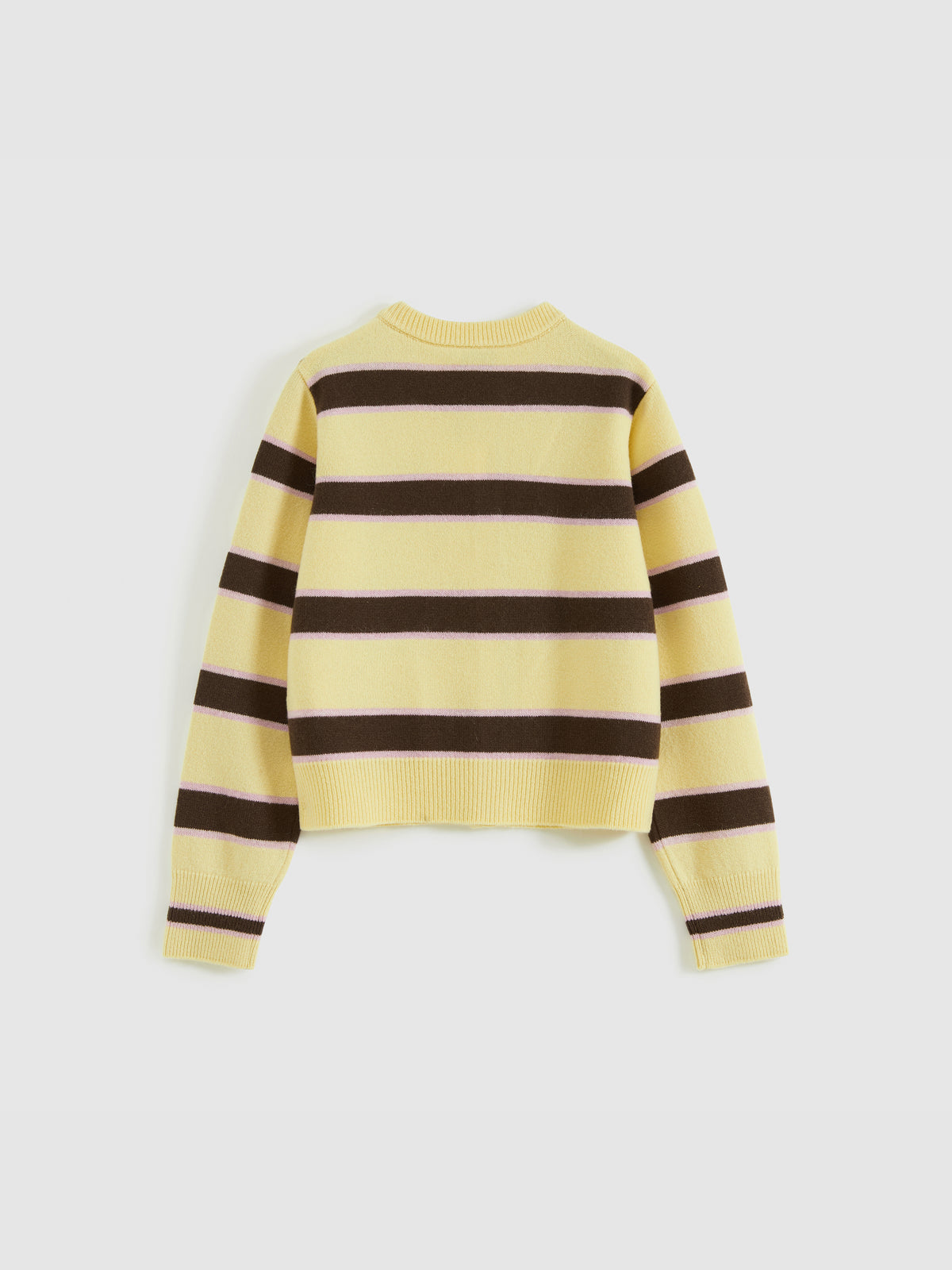 Striped Long Ribbed Cuff Cardigan