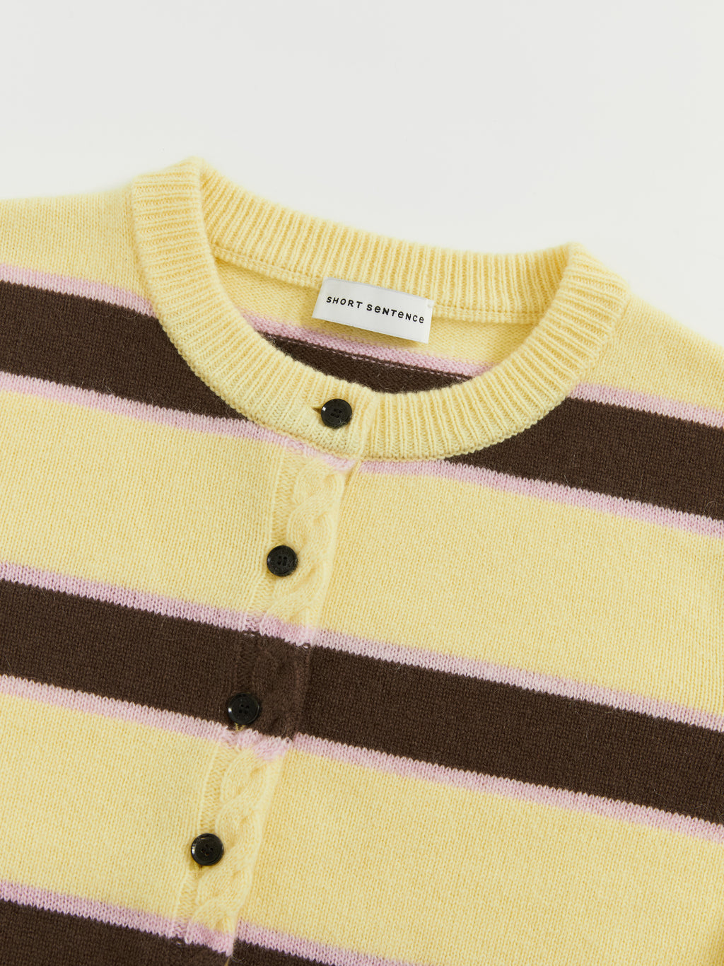 Striped Long Ribbed Cuff Cardigan