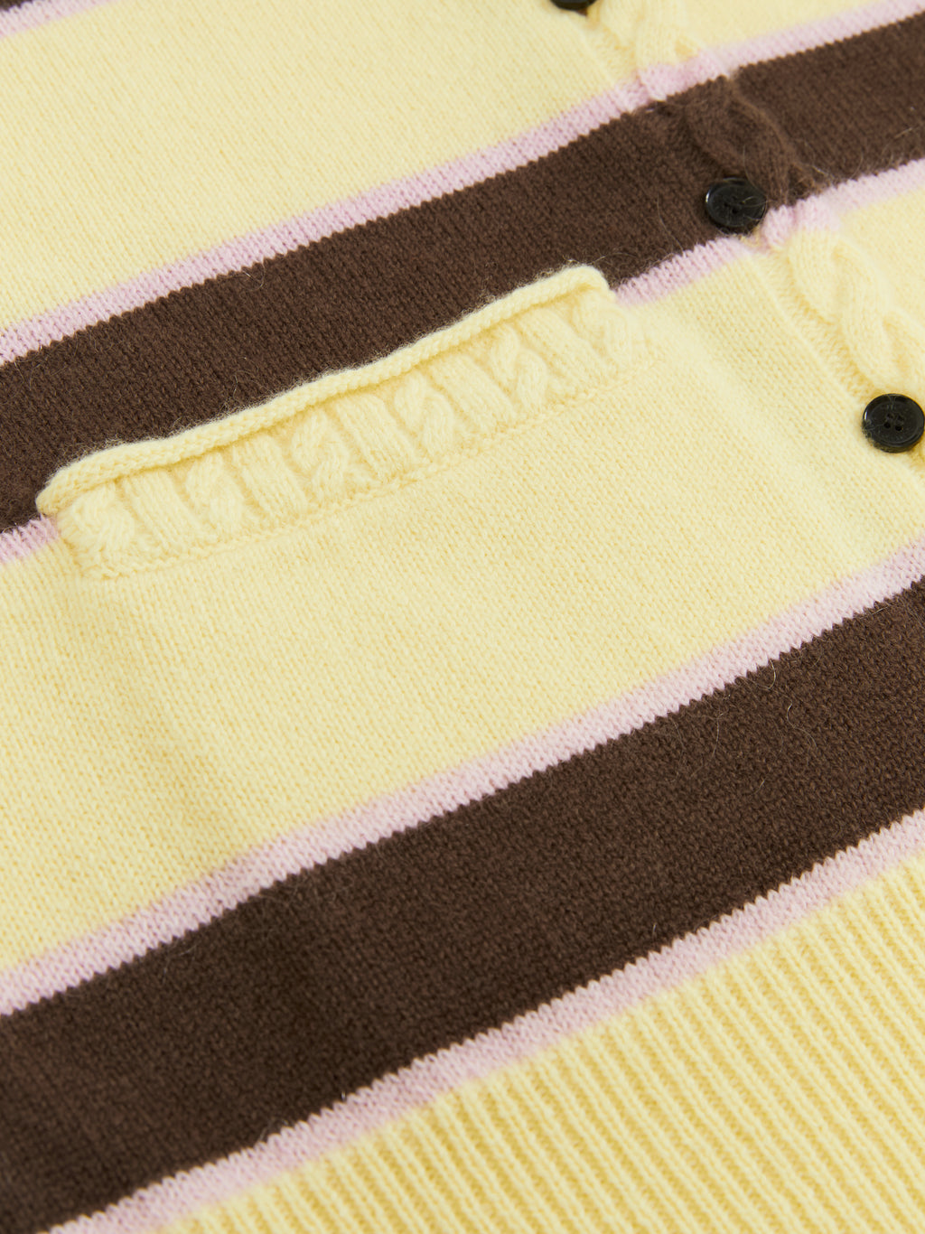 Striped Long Ribbed Cuff Cardigan