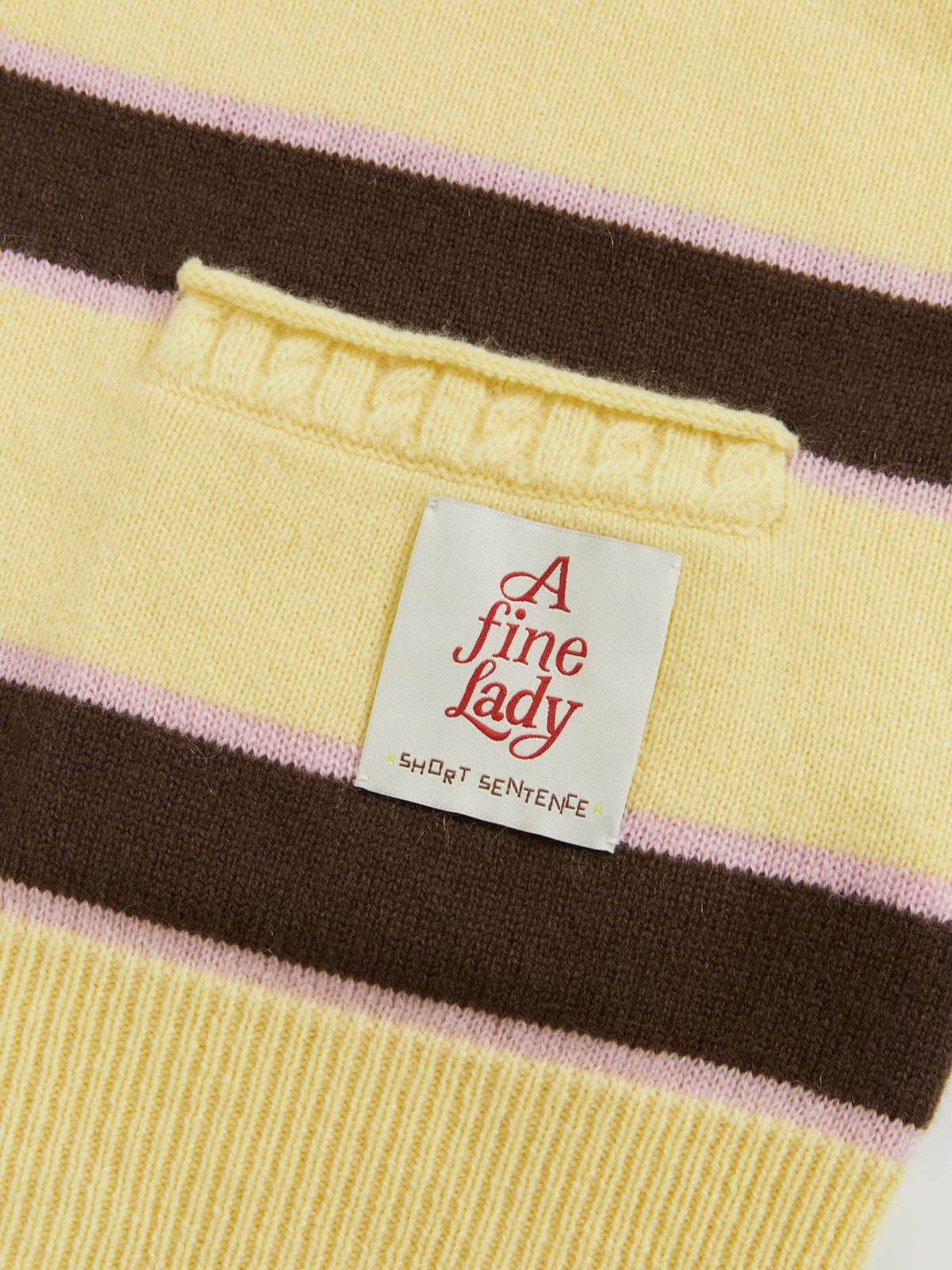 Striped Long Ribbed Cuff Cardigan