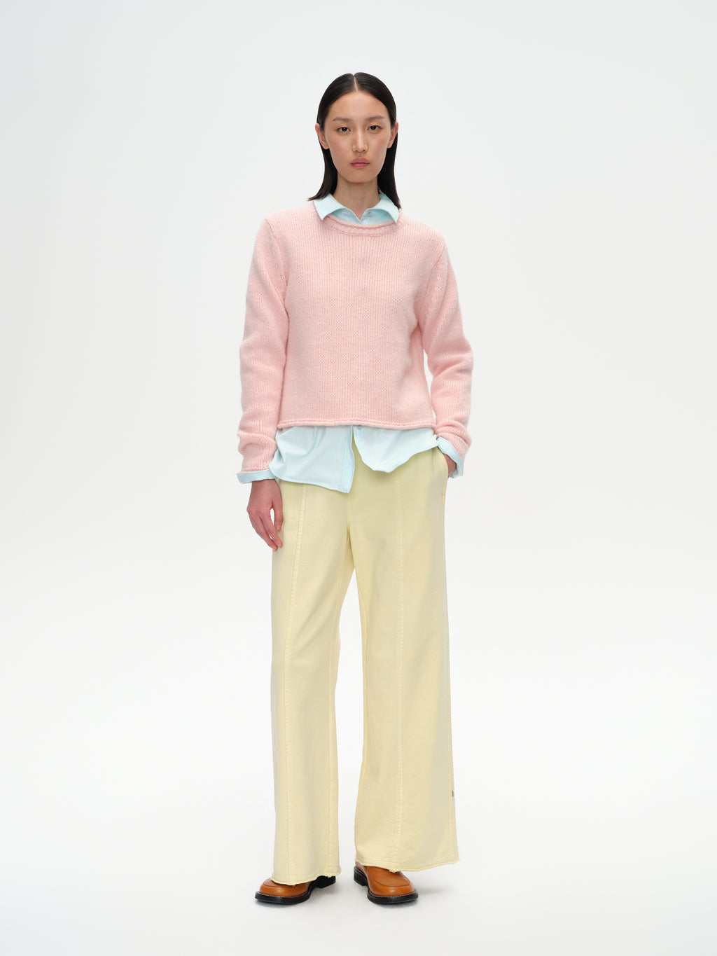 Heavy Gauge Rolled Edge Knit Top
