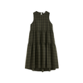 Yarn-Dyed Check Frayed Dress