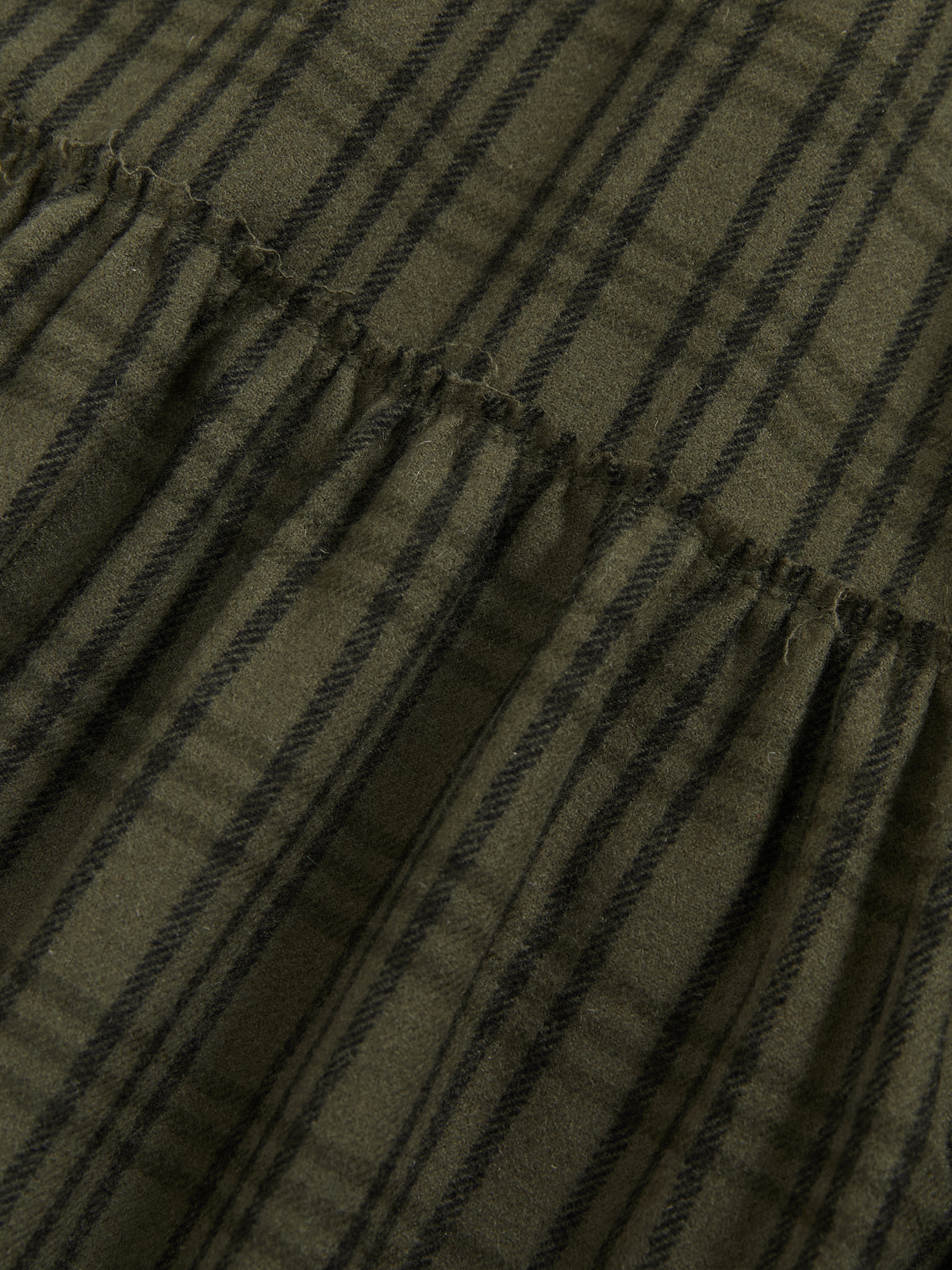 Yarn-Dyed Check Frayed Dress