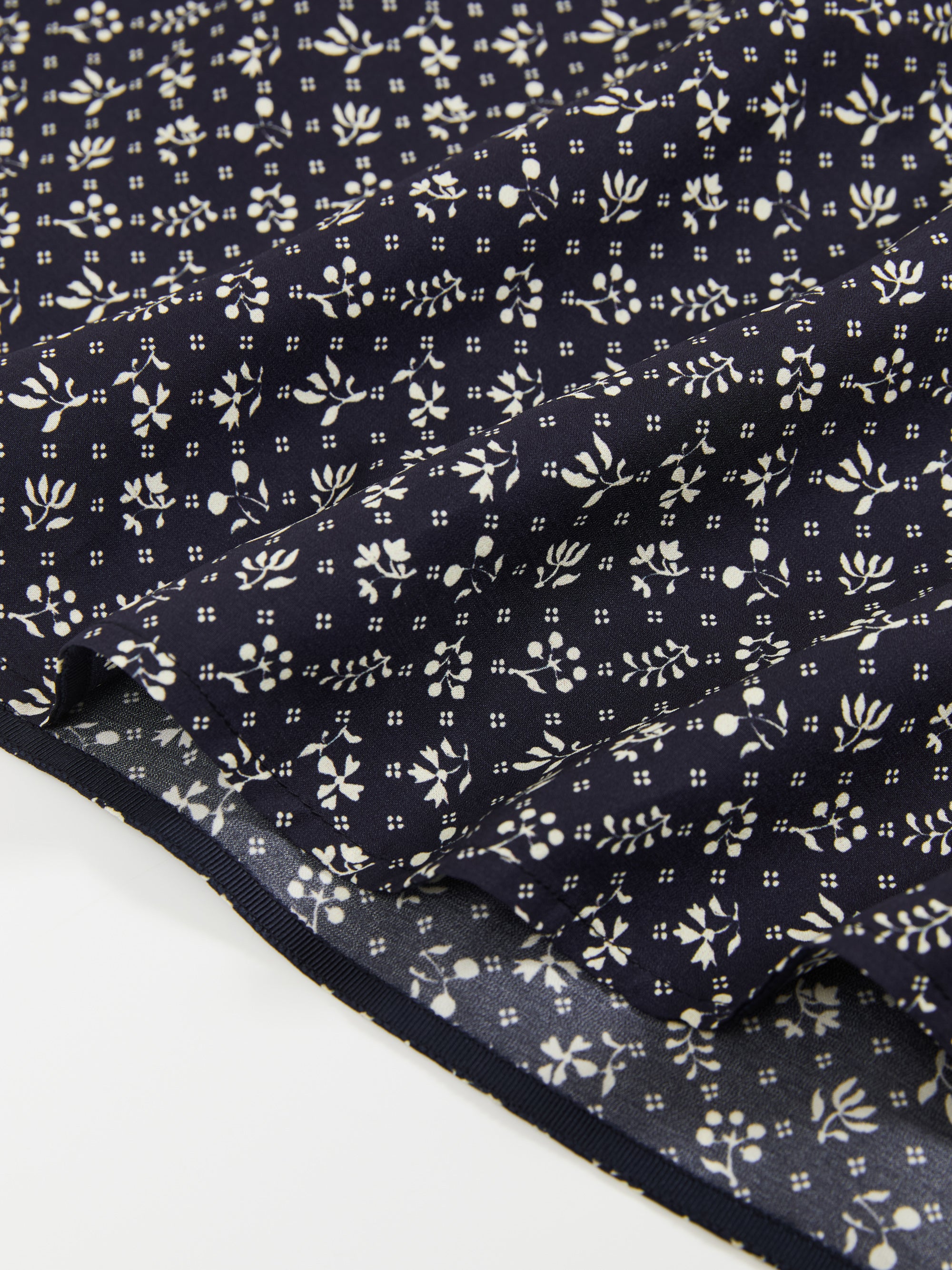 Daisy-Print Asymmetric Maxi Dress