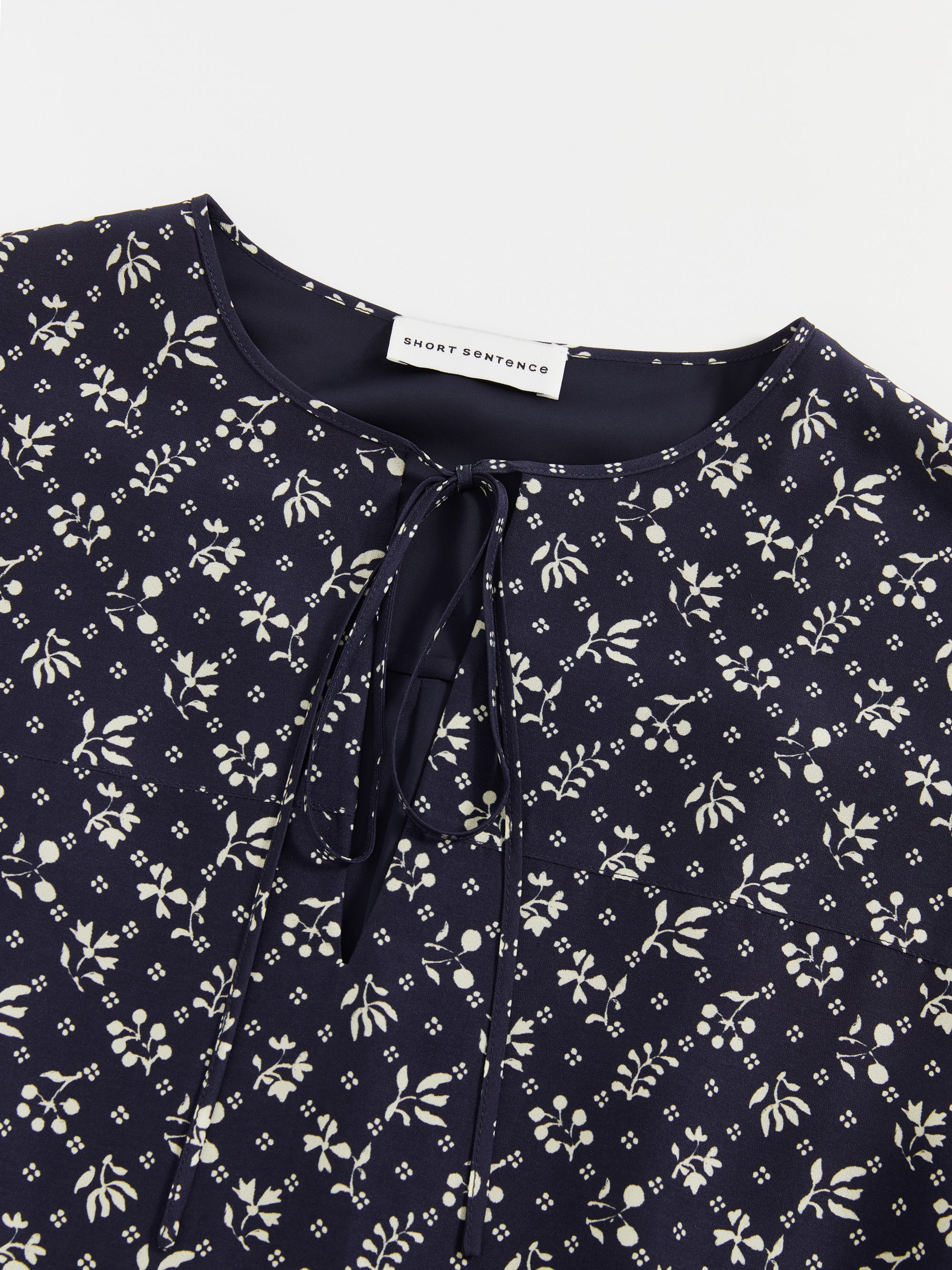 Daisy-Print Asymmetric Maxi Dress