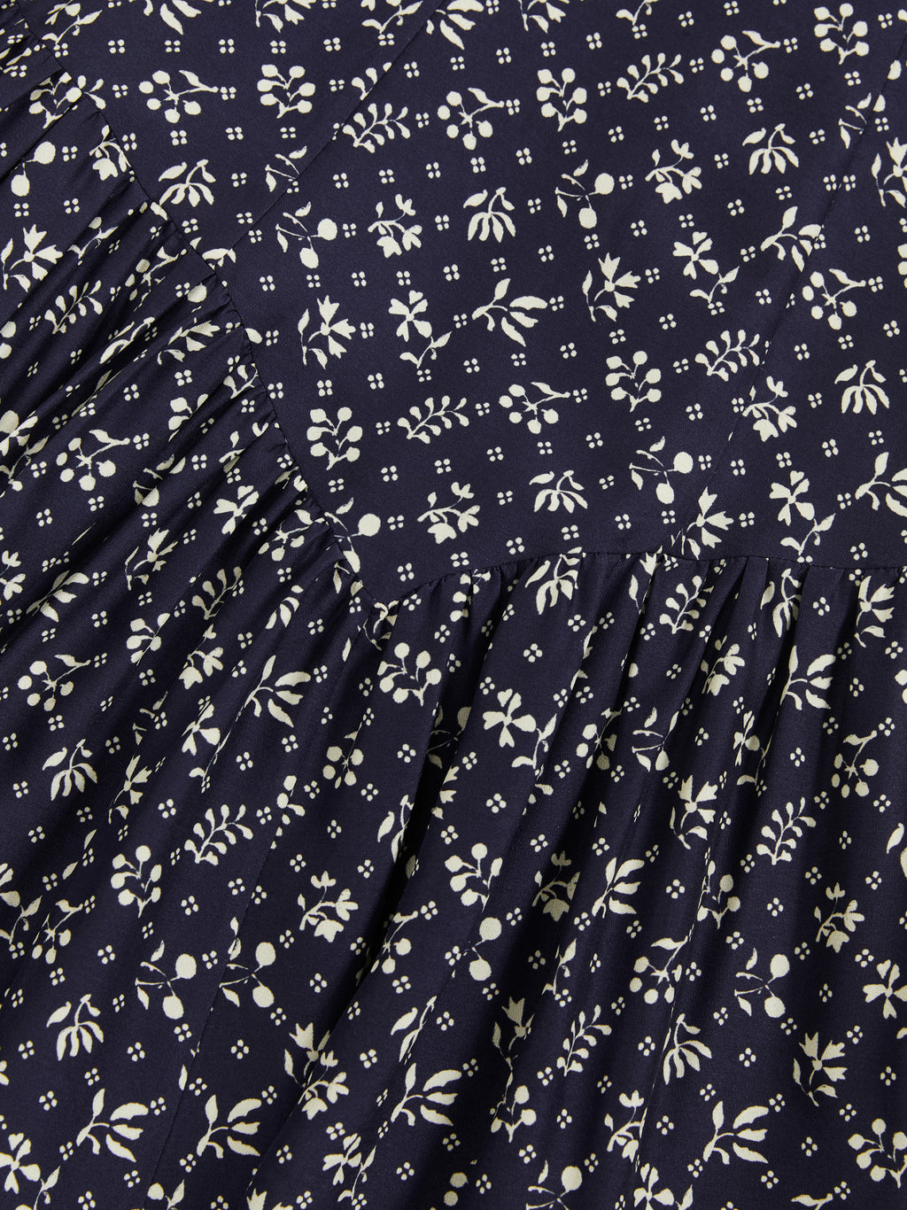 Daisy-Print Asymmetric Maxi Dress