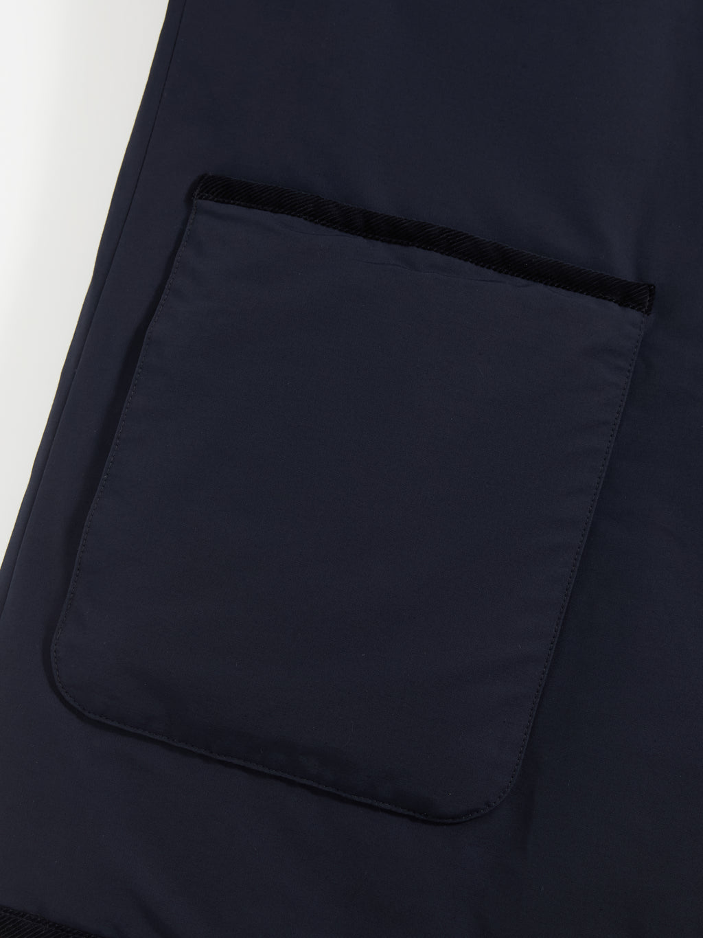 Corduroy Trim Stand Collar Padded Jacket
