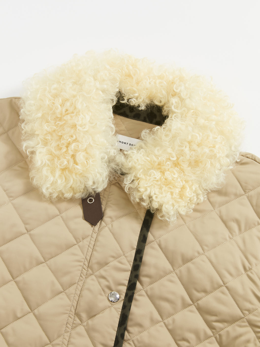 Patchwork Fur Collar Quilted Coat