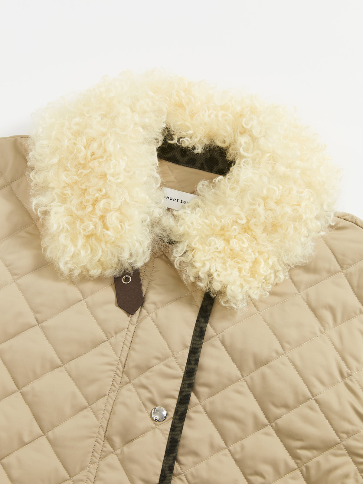 Patchwork Fur Collar Quilted Coat