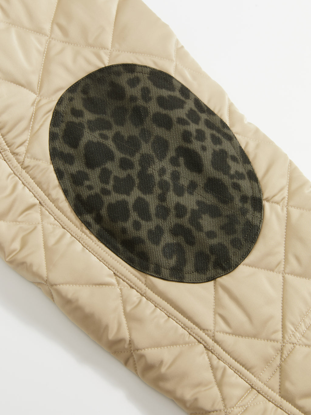 Patchwork Fur Collar Quilted Coat