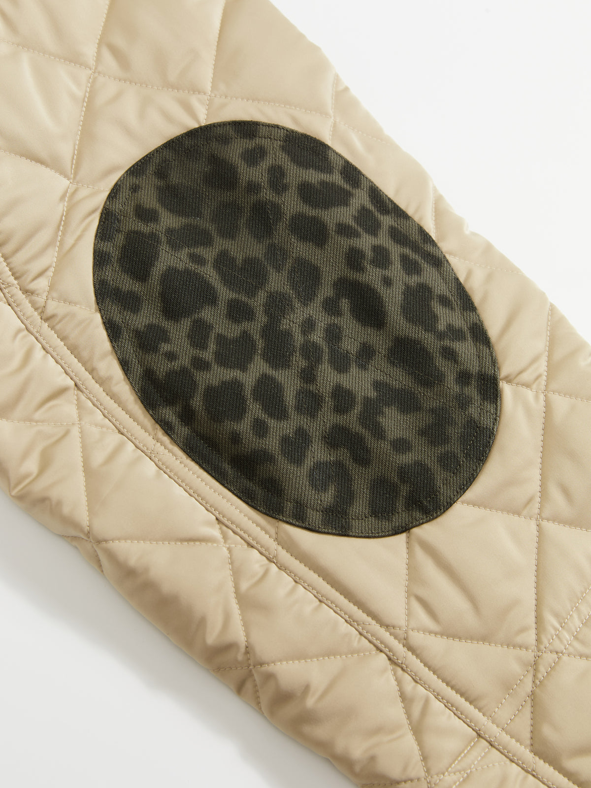 Patchwork Fur Collar Quilted Coat