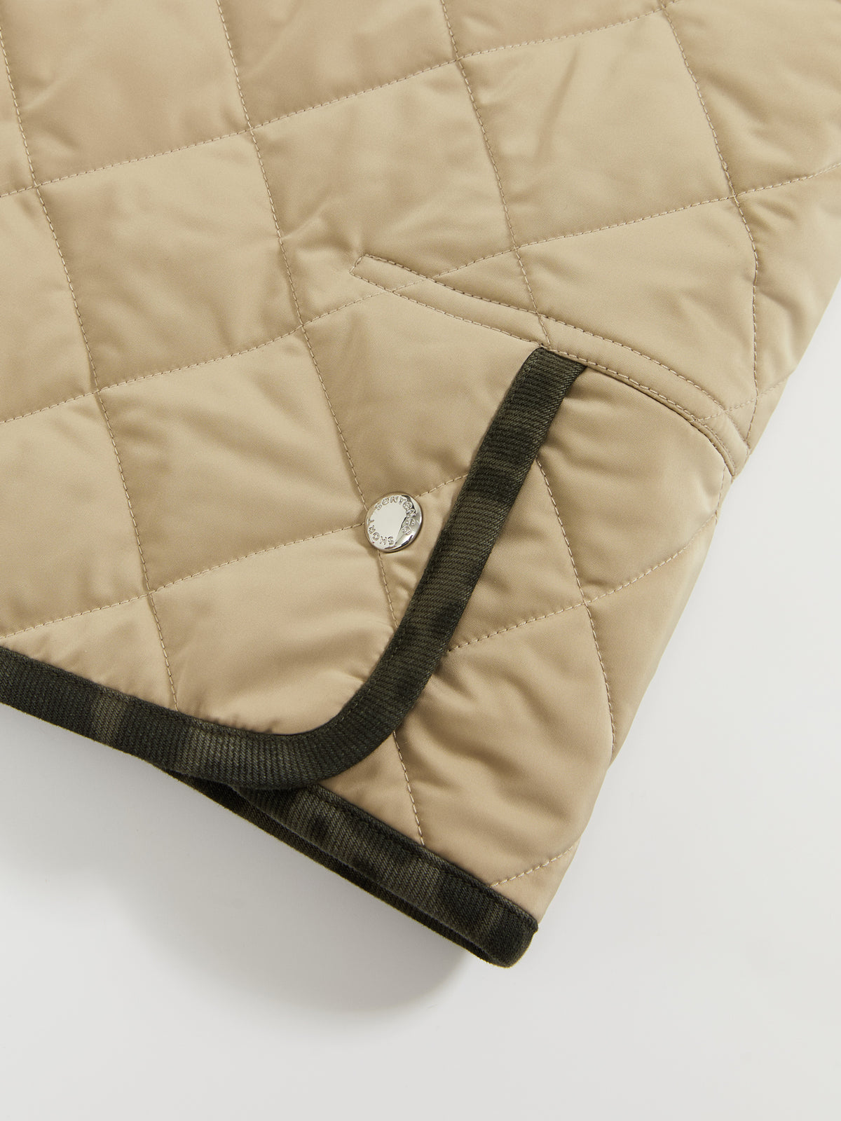 Patchwork Fur Collar Quilted Coat