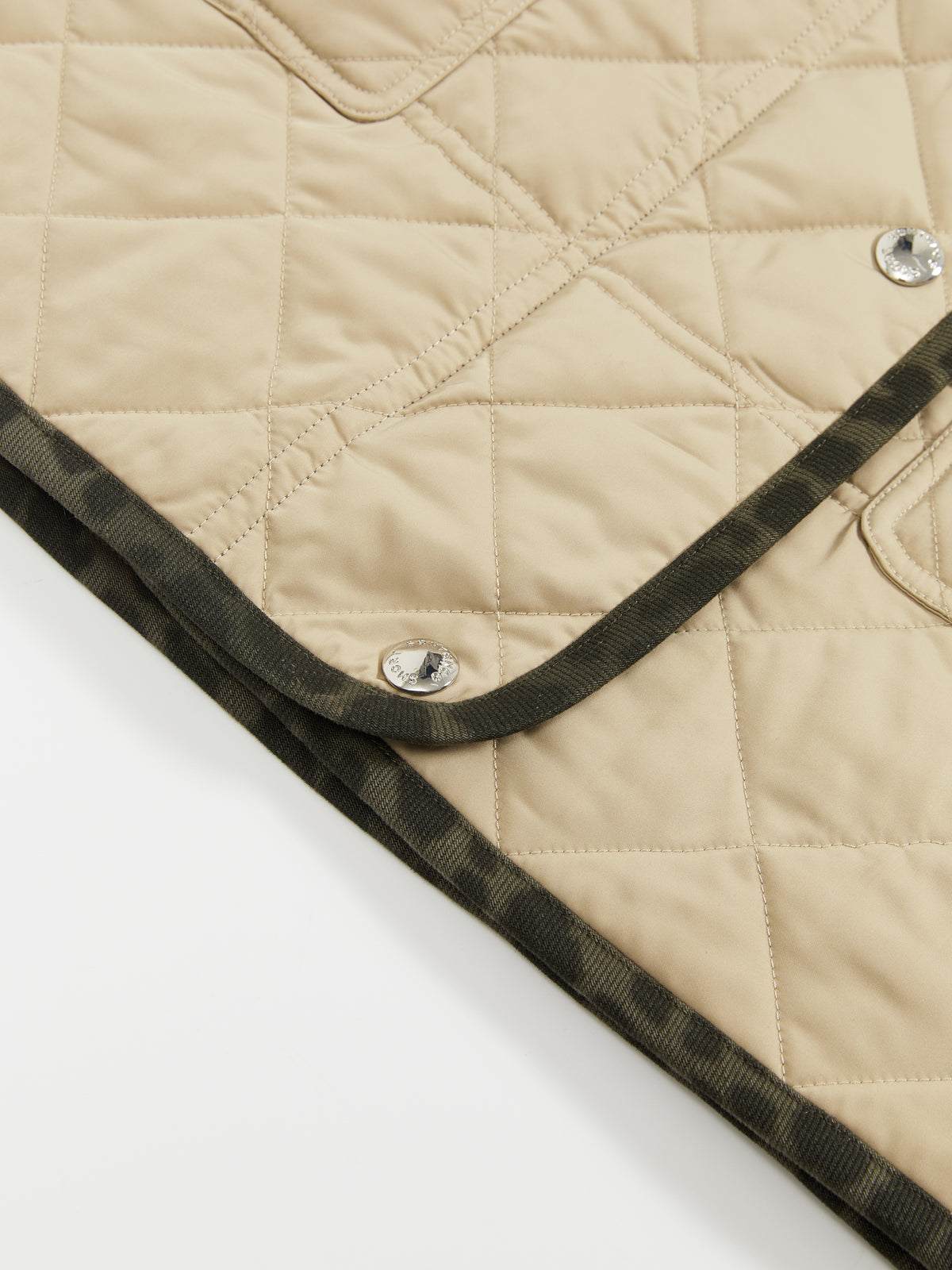 Patchwork Fur Collar Quilted Coat