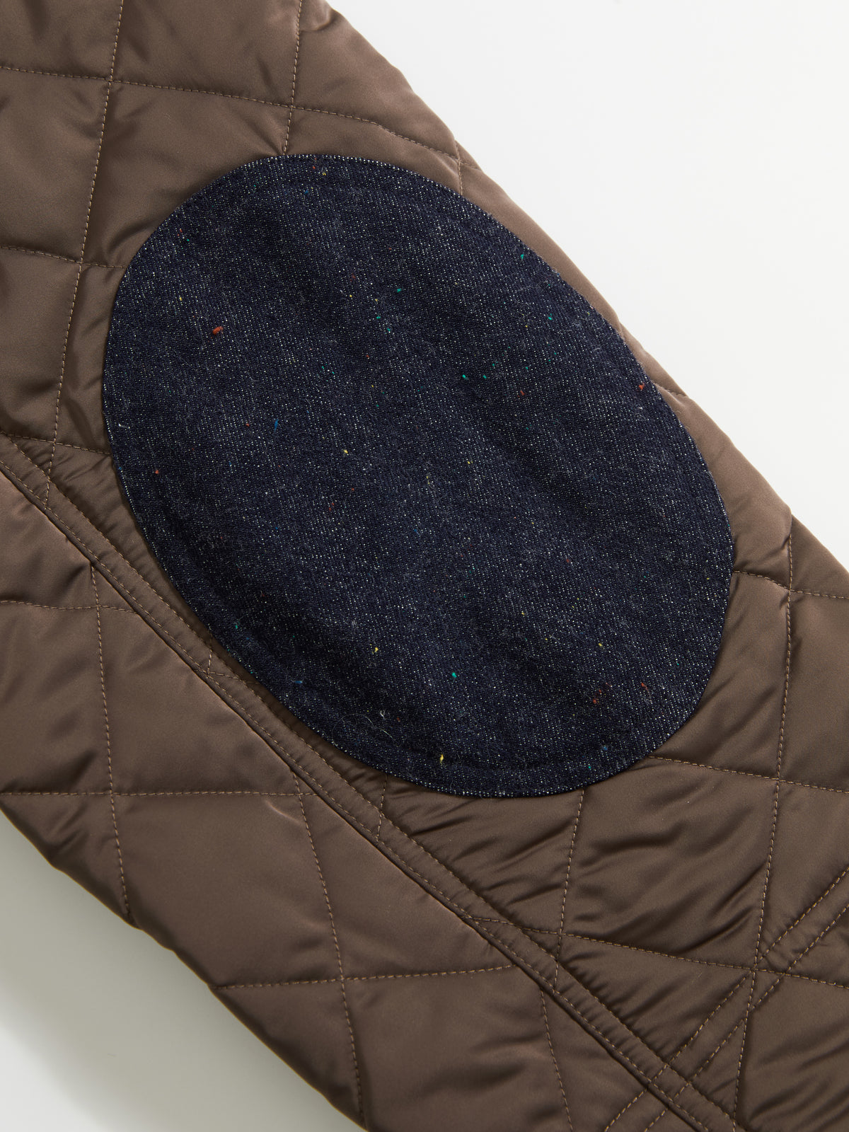 Patchwork Fur Collar Quilted Coat