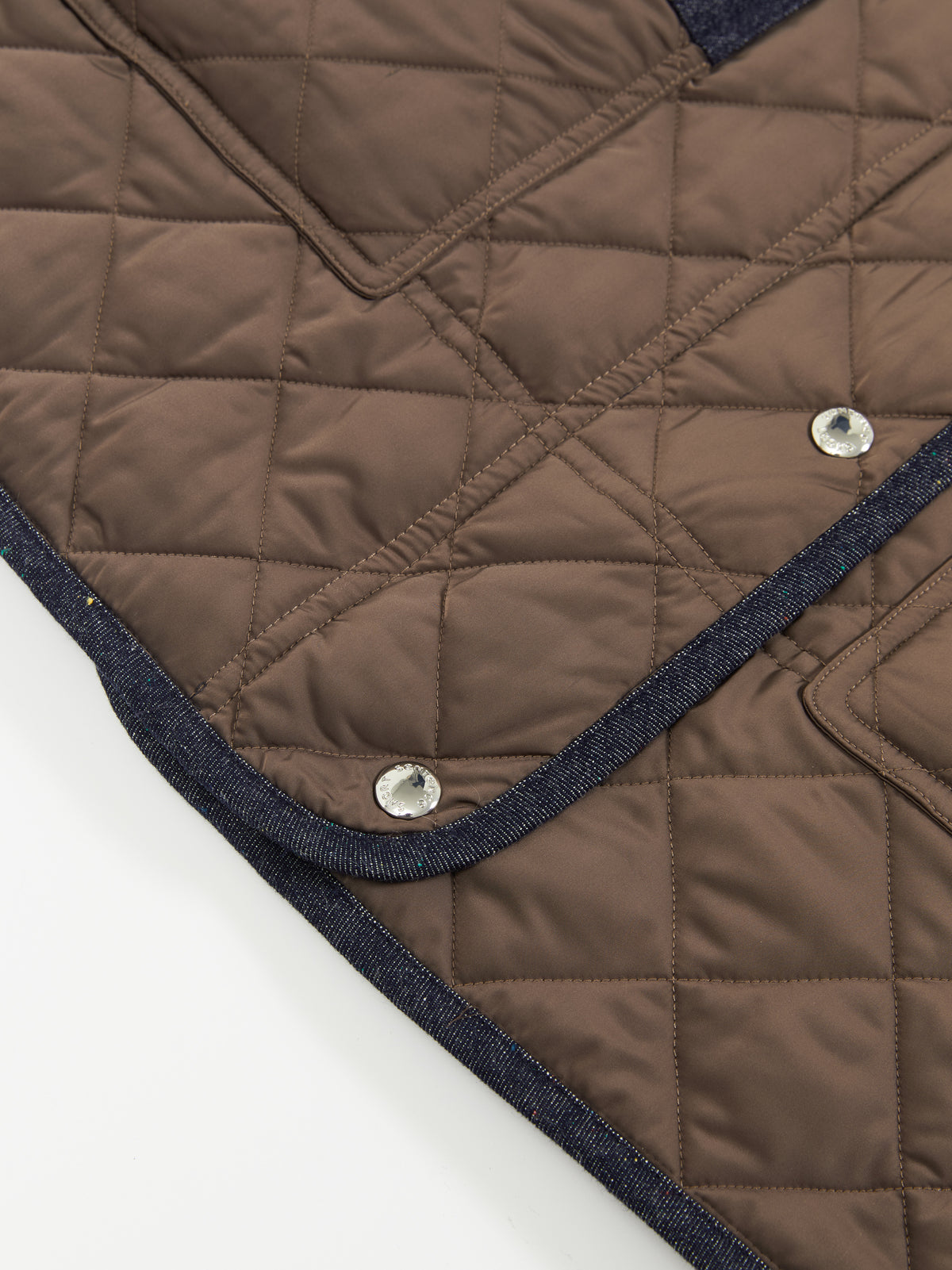 Patchwork Fur Collar Quilted Coat