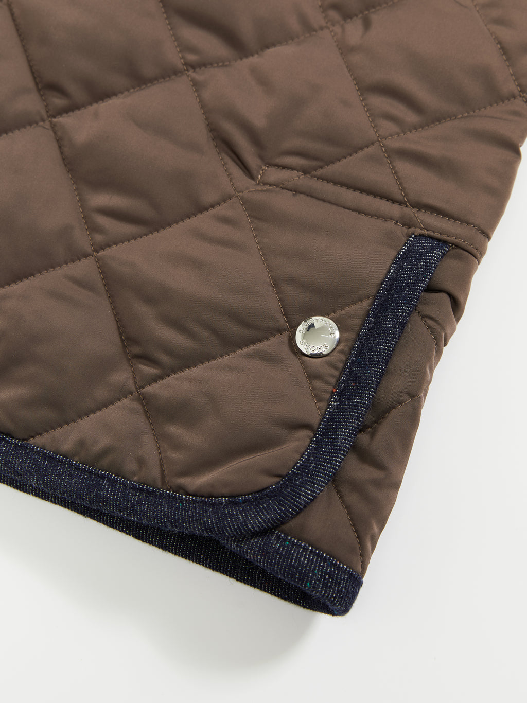 Patchwork Fur Collar Quilted Coat