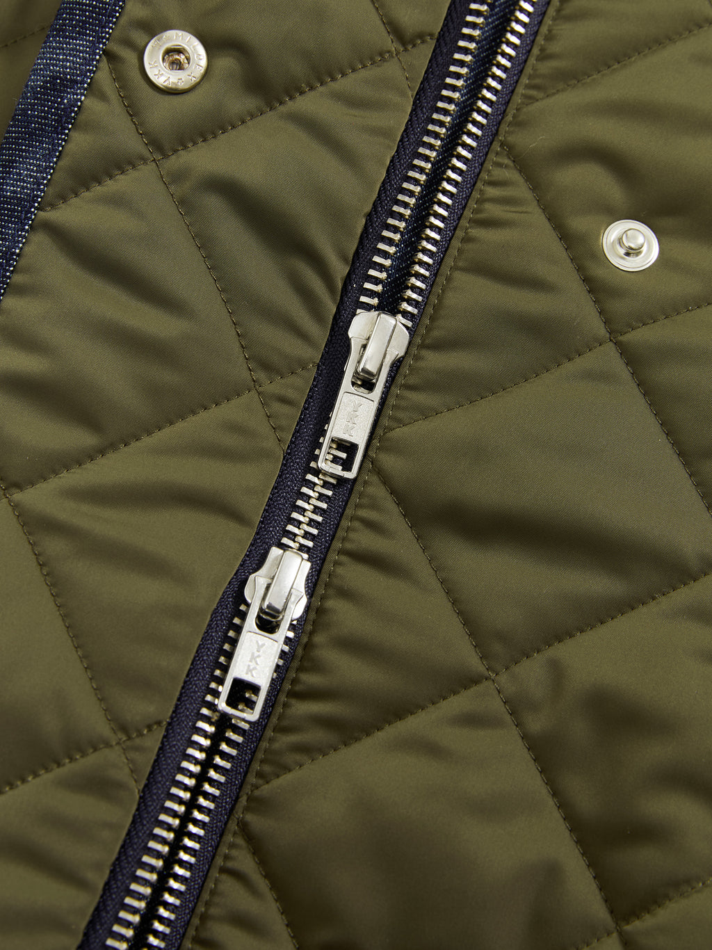Patchwork Fur Collar Quilted Coat