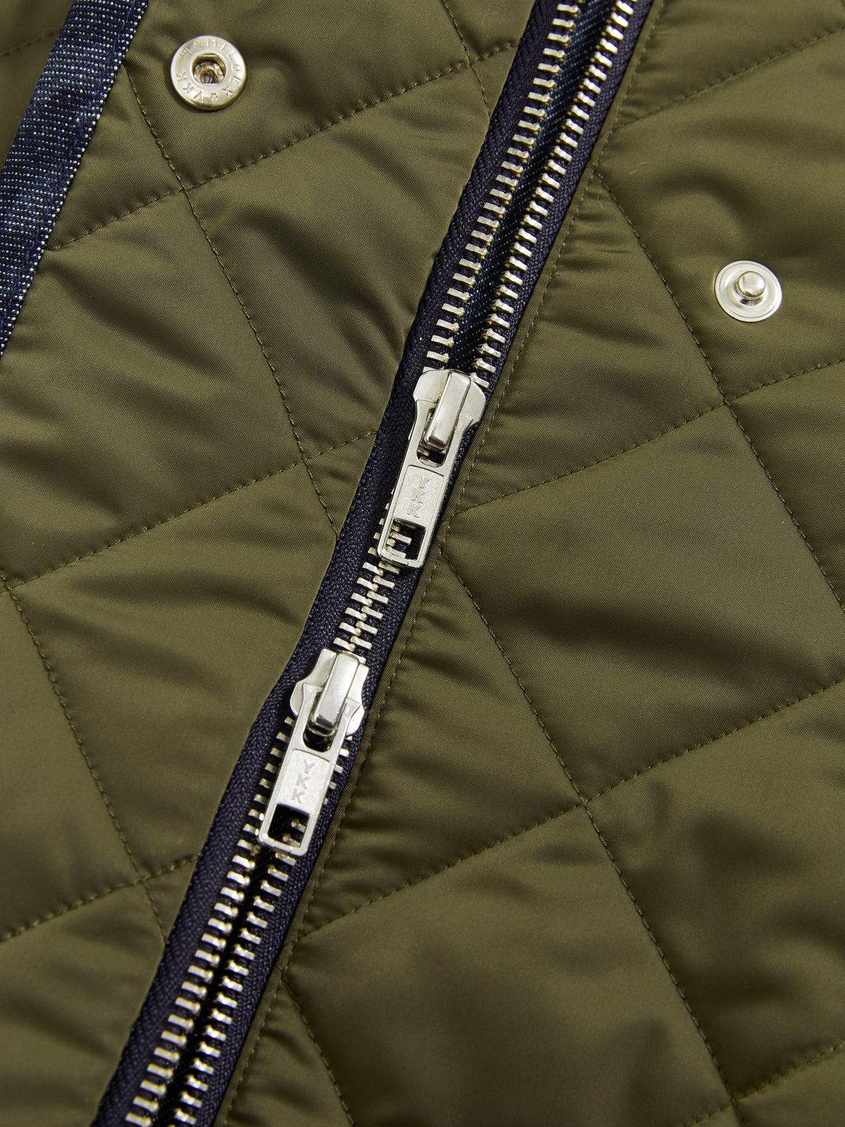 Patchwork Fur Collar Quilted Coat