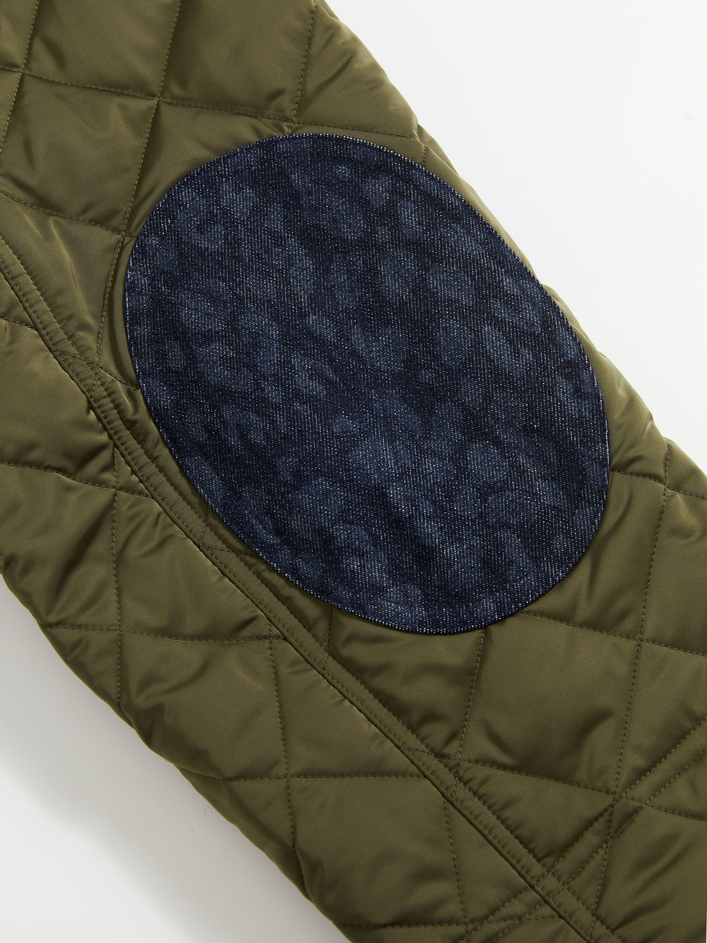 Patchwork Fur Collar Quilted Coat
