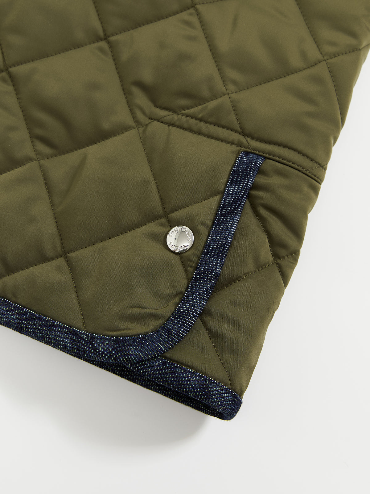 Patchwork Fur Collar Quilted Coat