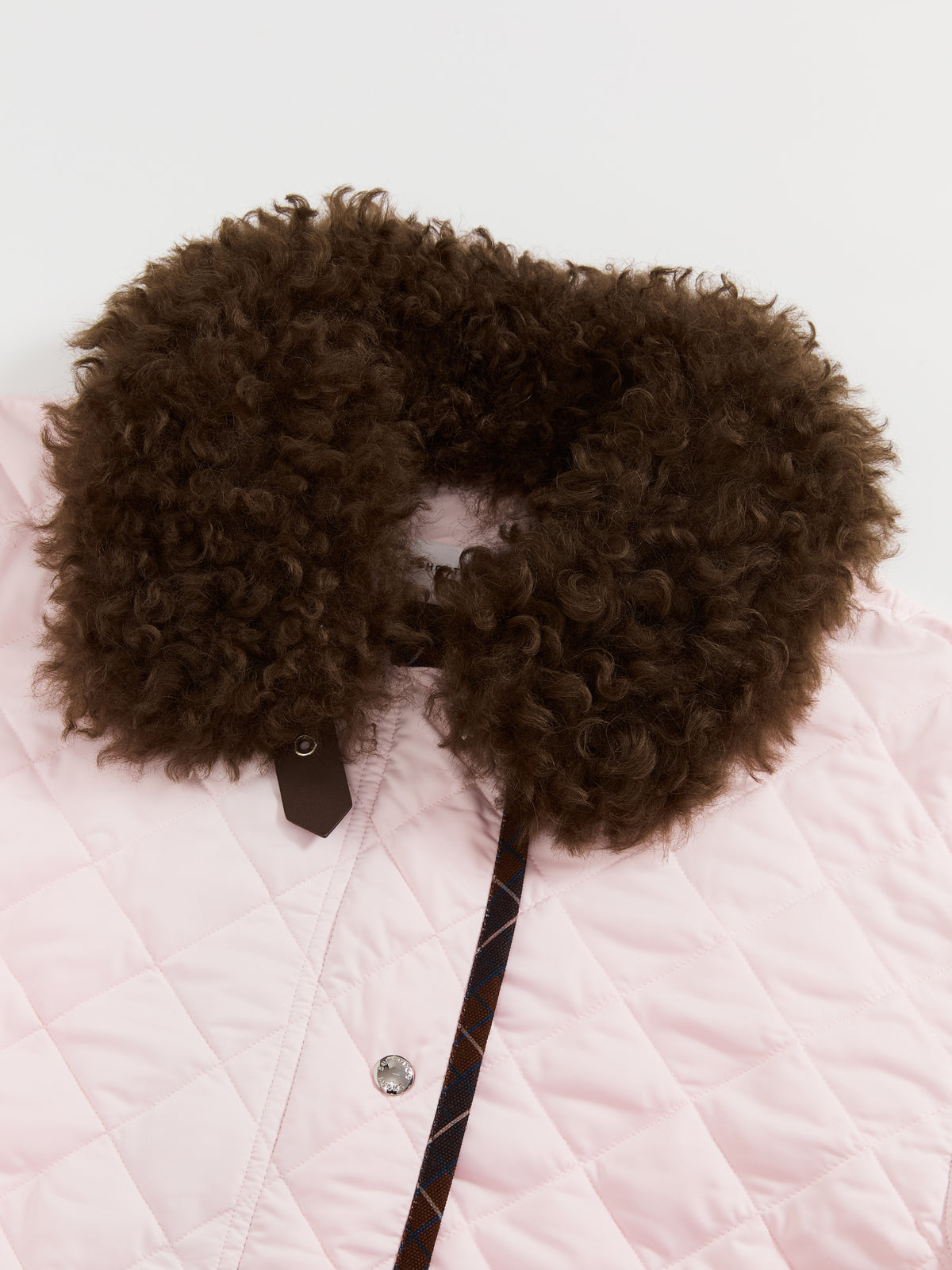 Patchwork Fur Collar Quilted Coat