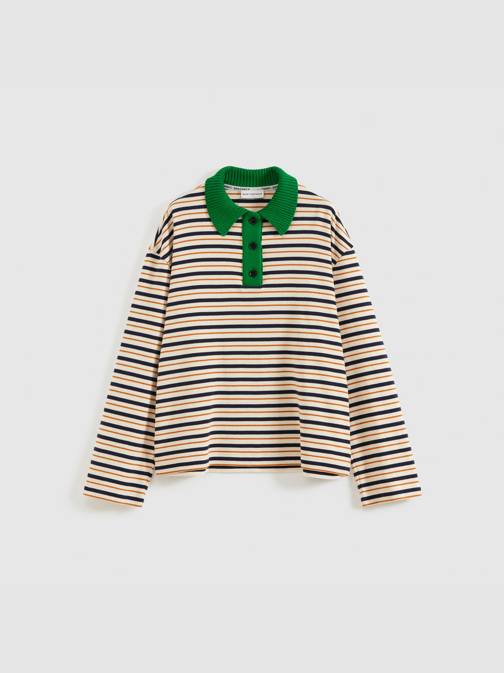 Contrast Collar Long Sleeve Polo