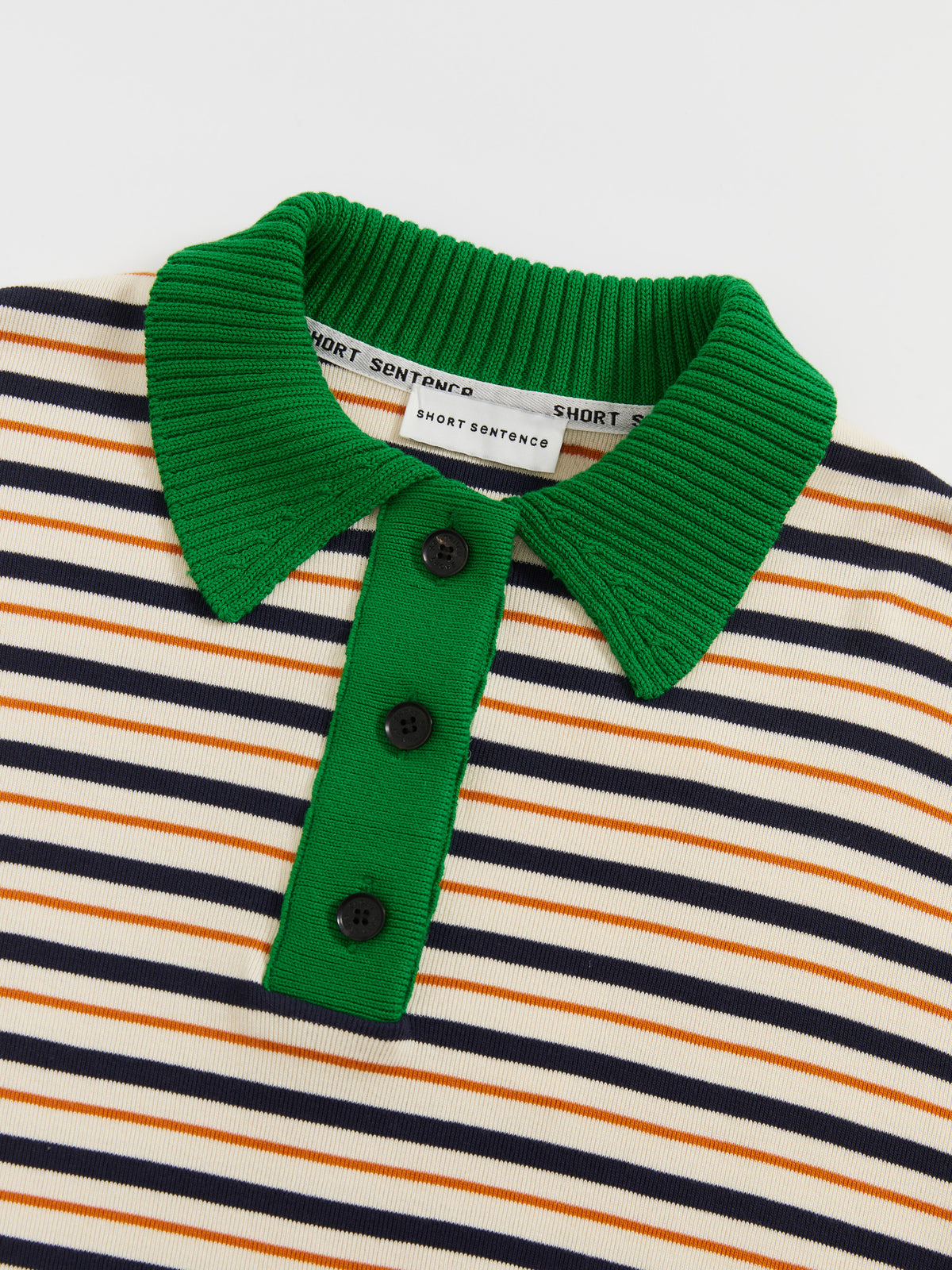 Contrast Collar Long Sleeve Polo