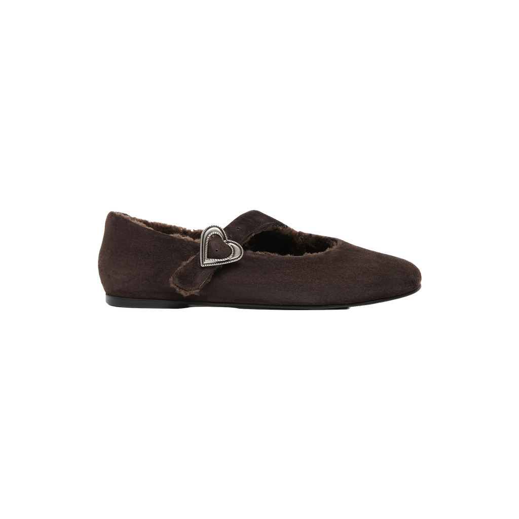 Ballon Heart Brooch Ballet Flats