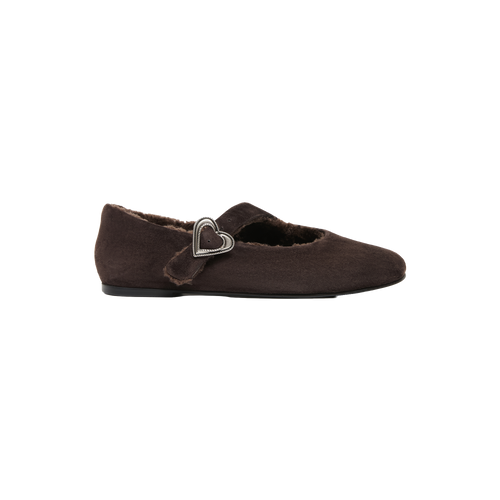Ballon Heart Brooch Ballet Flats