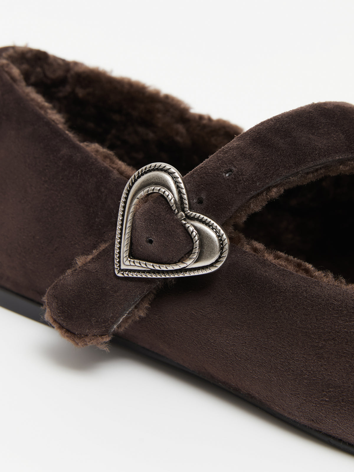 Ballon Heart Brooch Ballet Flats