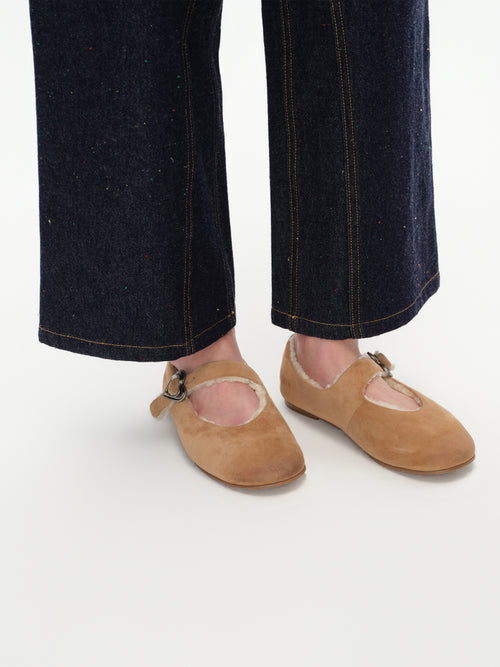 Ballon Heart Brooch Ballet Flats