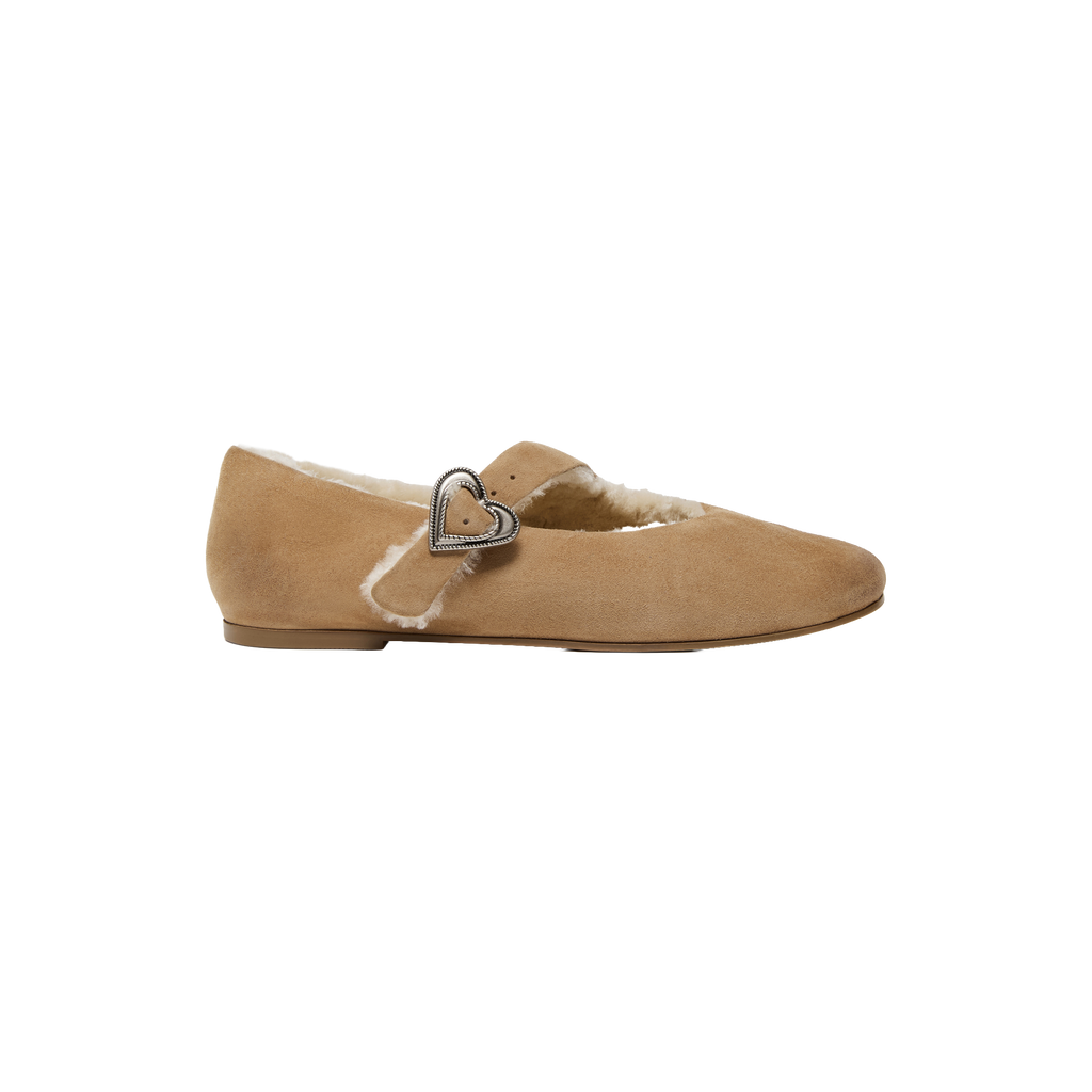 Ballon Heart Brooch Ballet Flats