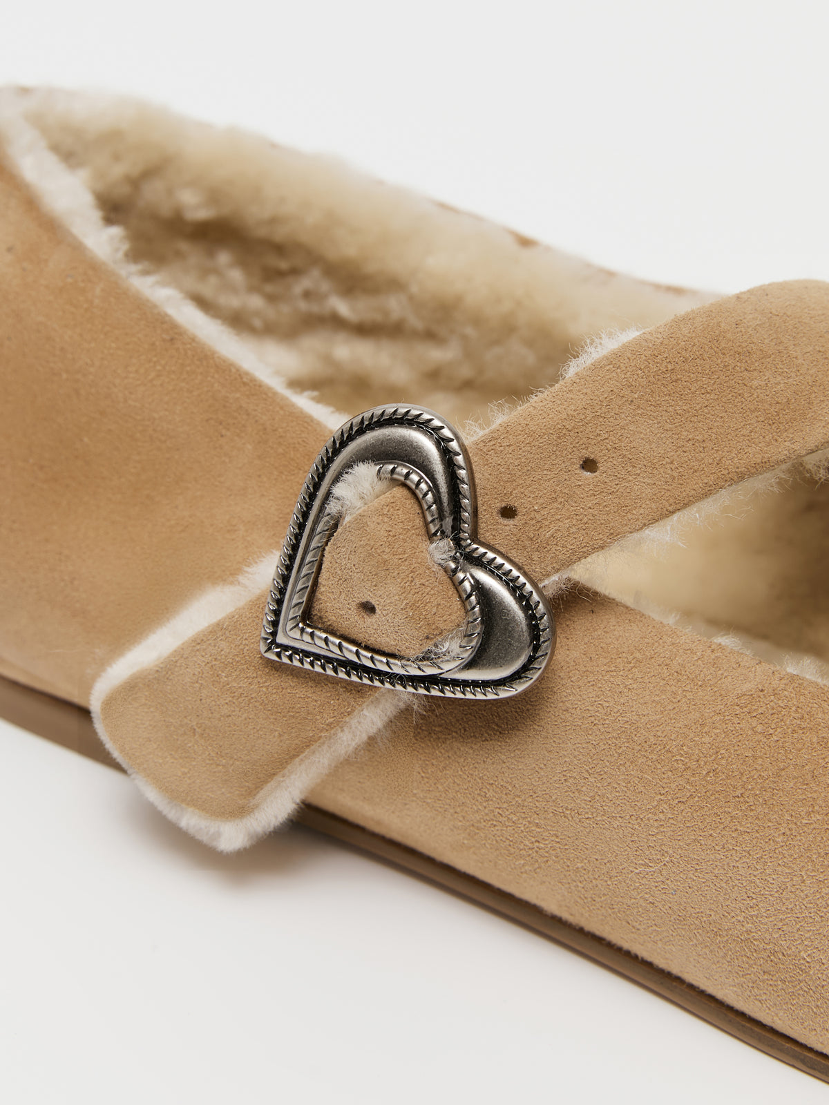 Ballon Heart Brooch Ballet Flats
