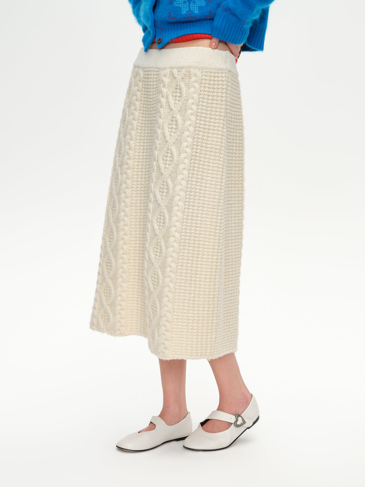 Chunky Cable-Knit Skirt