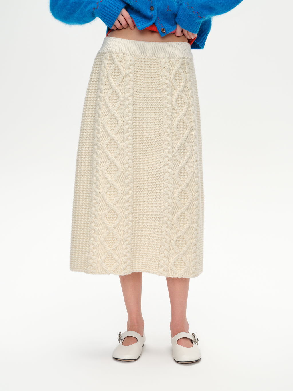 Chunky Cable-Knit Skirt