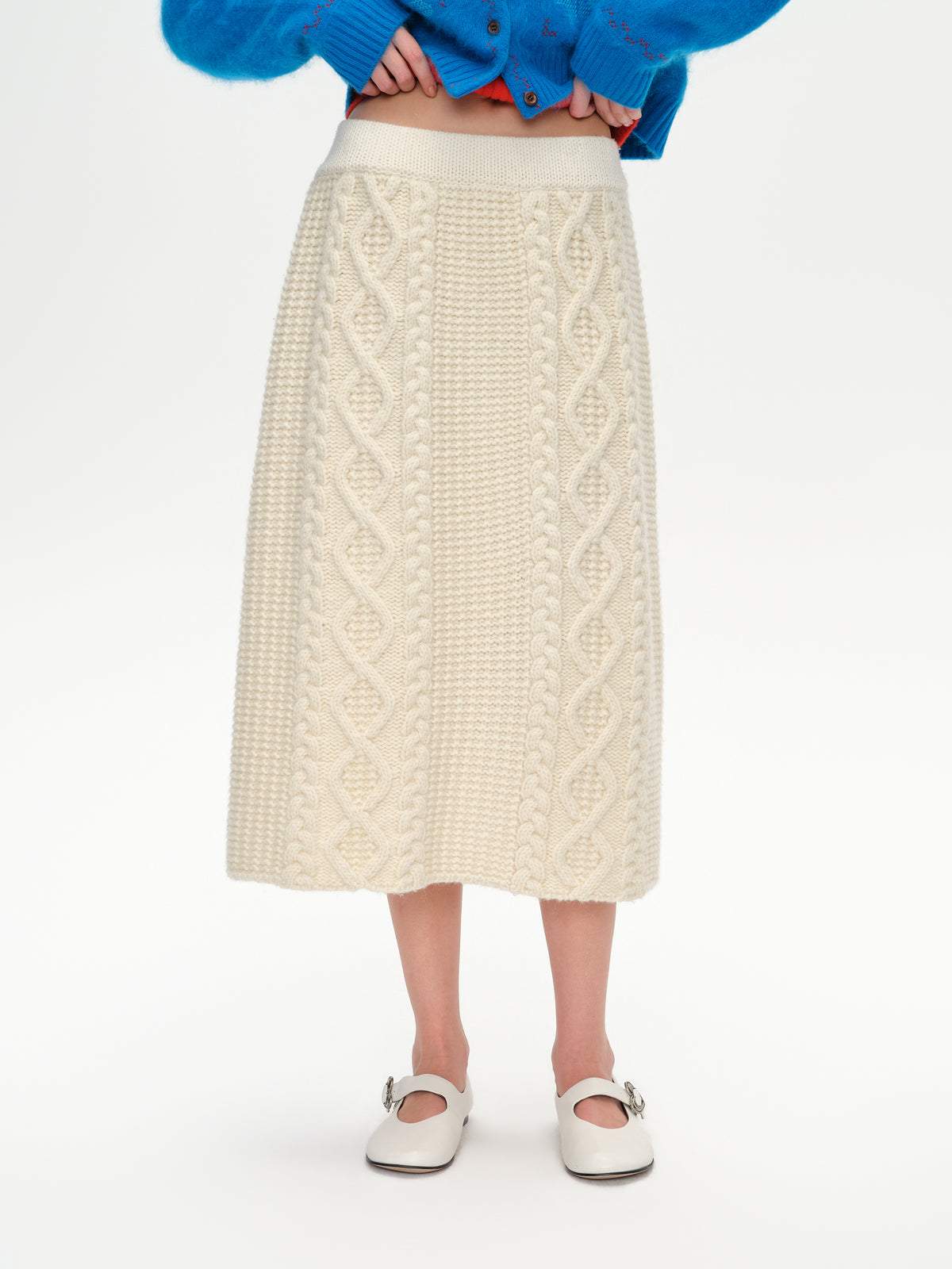 Chunky Cable-Knit Skirt