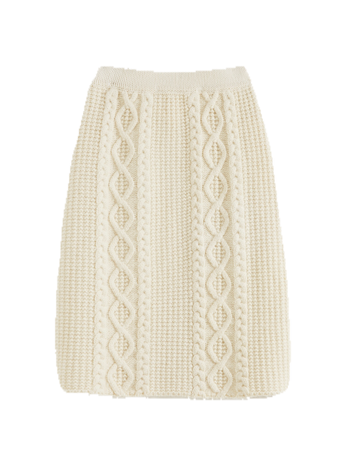 Chunky Cable-Knit Skirt