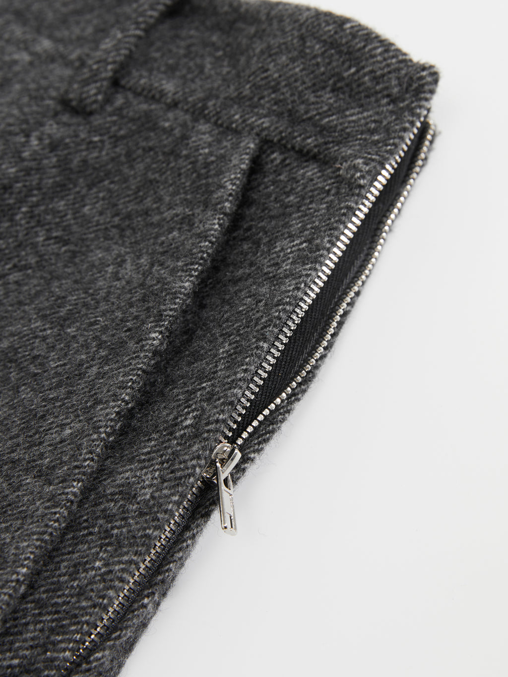 Paneled Wool-Blend Straight Skirt
